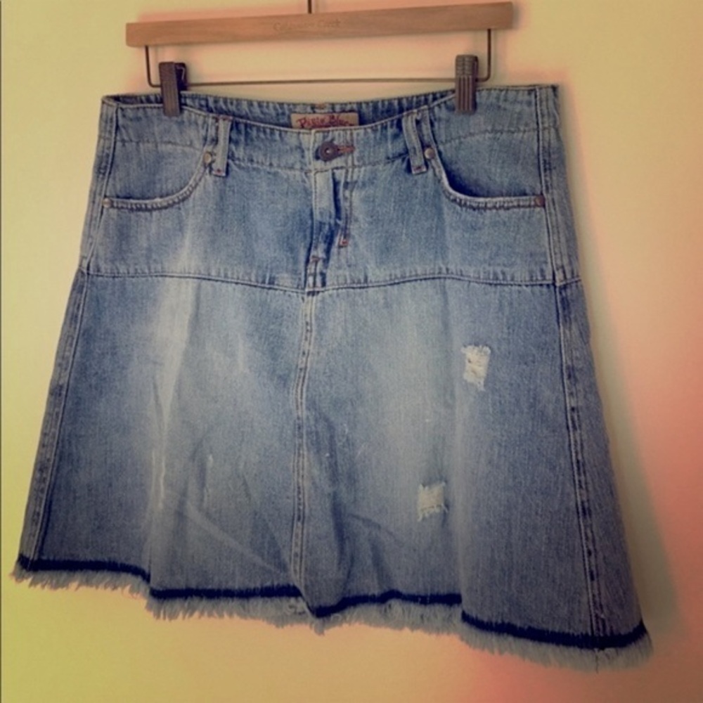 Vintage 90’s / y2k Paris blues Jean skirt